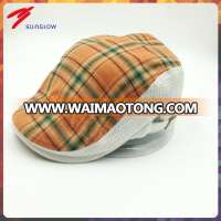 Customized high quality checked cotton ivy cap wholesale