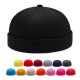 AAA952 Cheap No Brim Cotton Hat Pure Color Landlord Melon Hats Short Skull Beanie Caps Hip Hop Baseball Brimless Cap