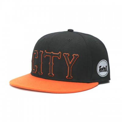 Custom logo embroidery snapback hat hip hop flat cap